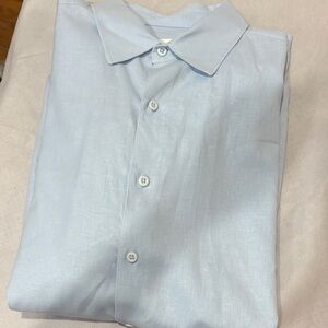 Onia Sky Blue Dress Shirt M
